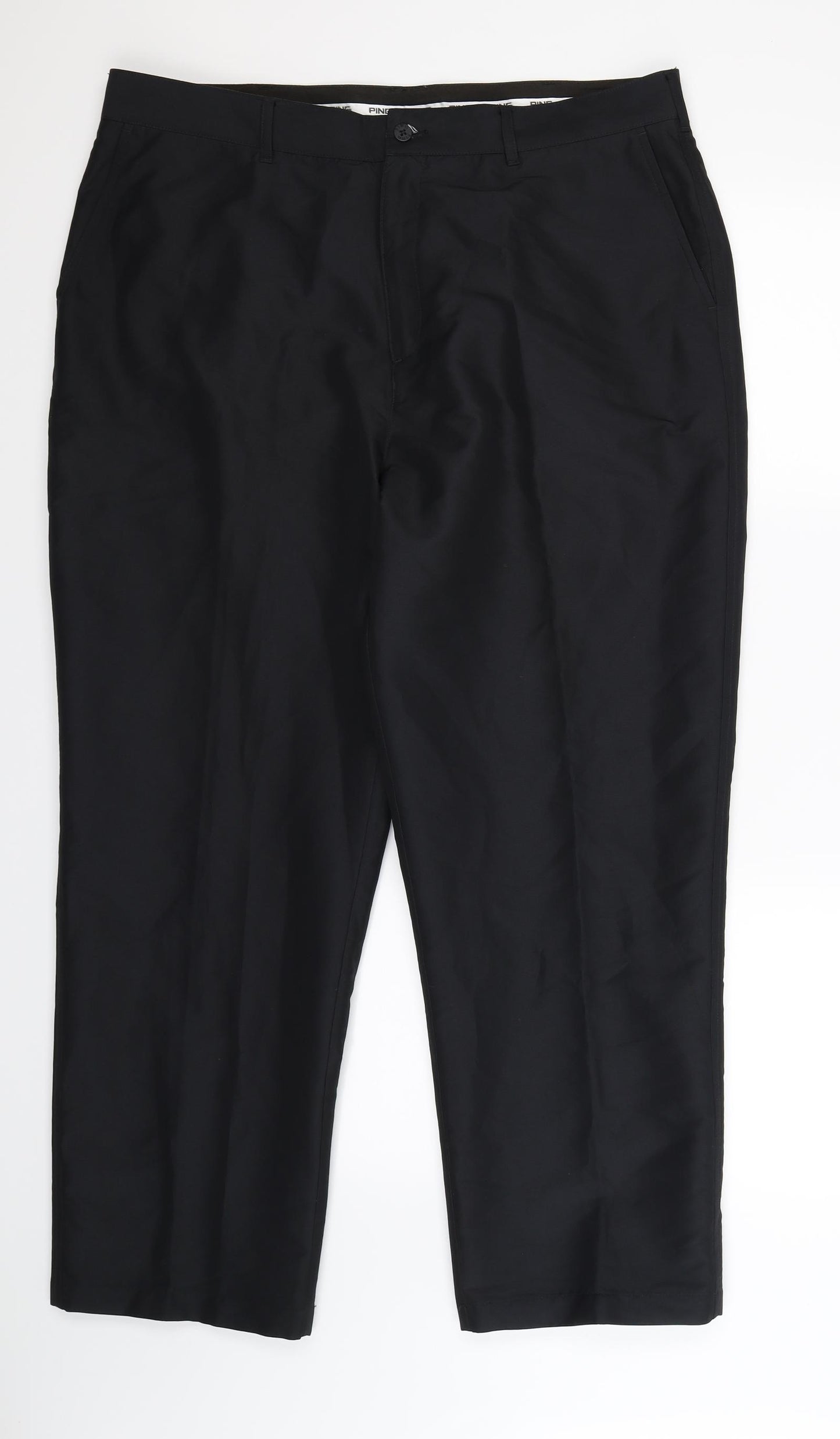 Ping Mens Black   Dress Pants Trousers Size 38 L29 in