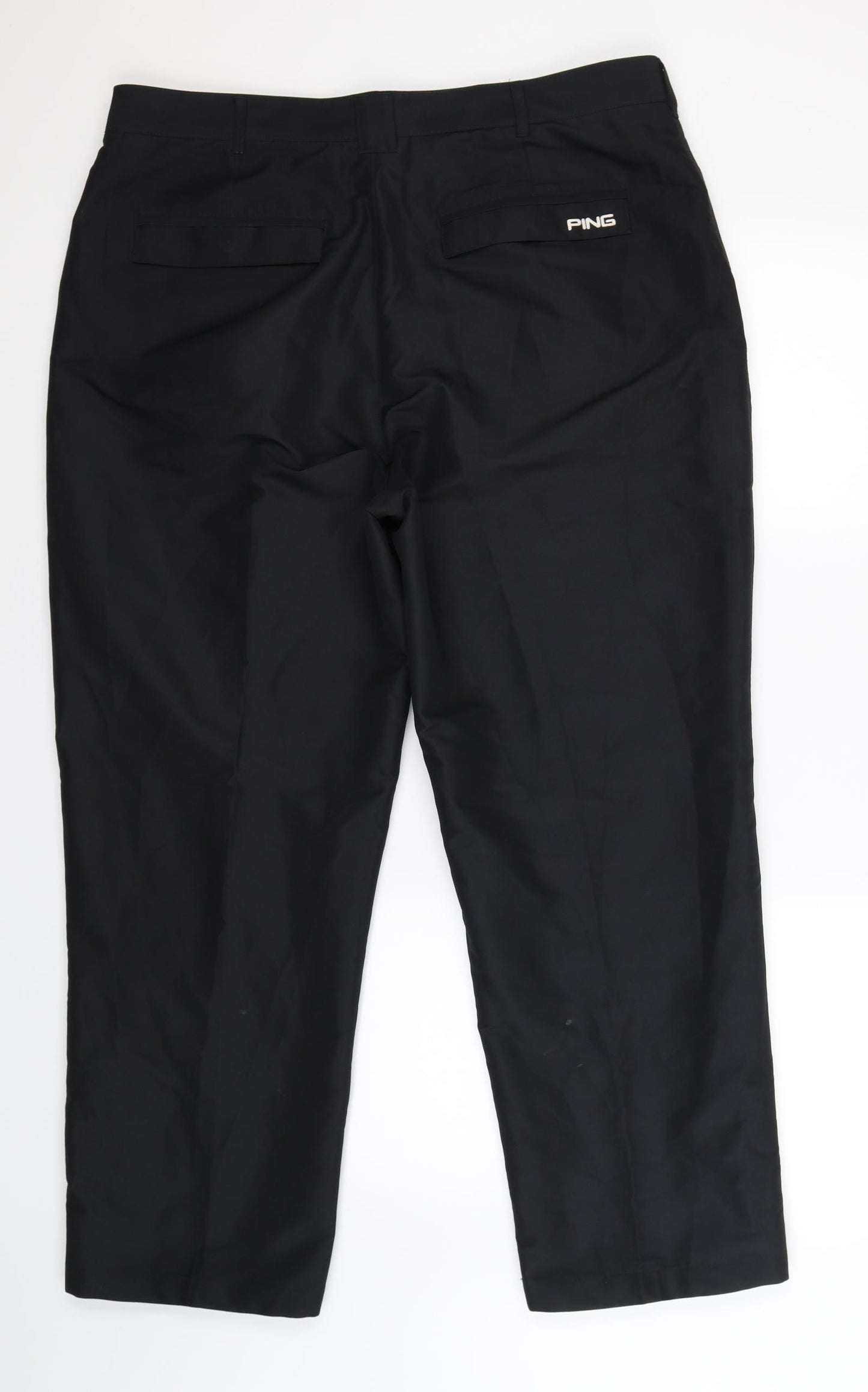 Ping Mens Black   Dress Pants Trousers Size 38 L29 in
