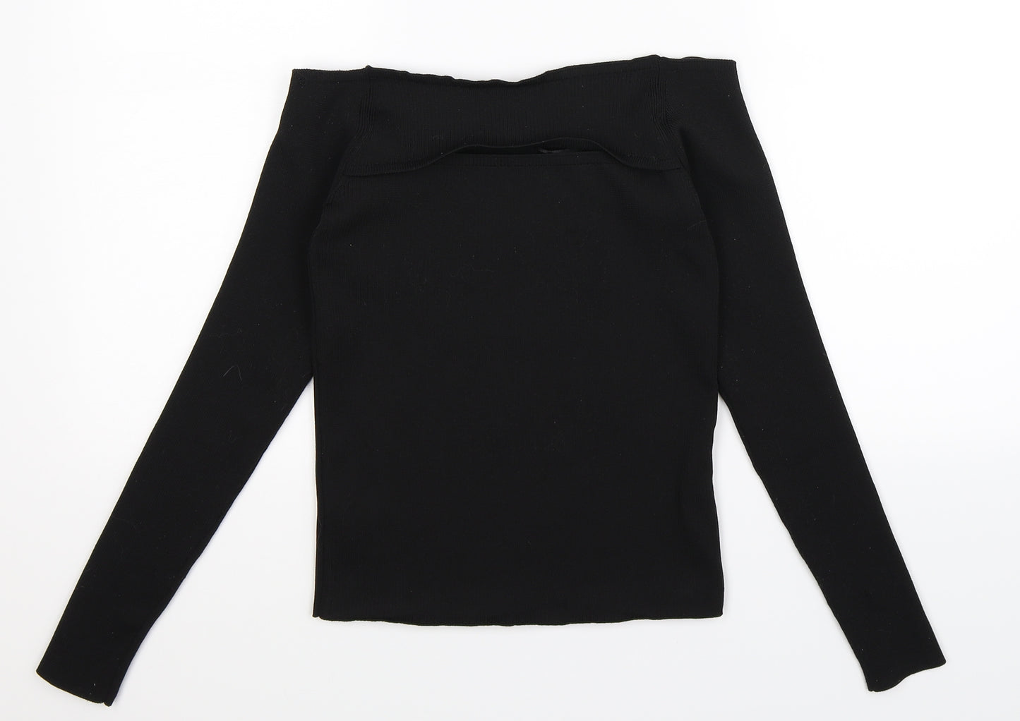 River Island Womens Black  Knit Pullover Jumper Size 10