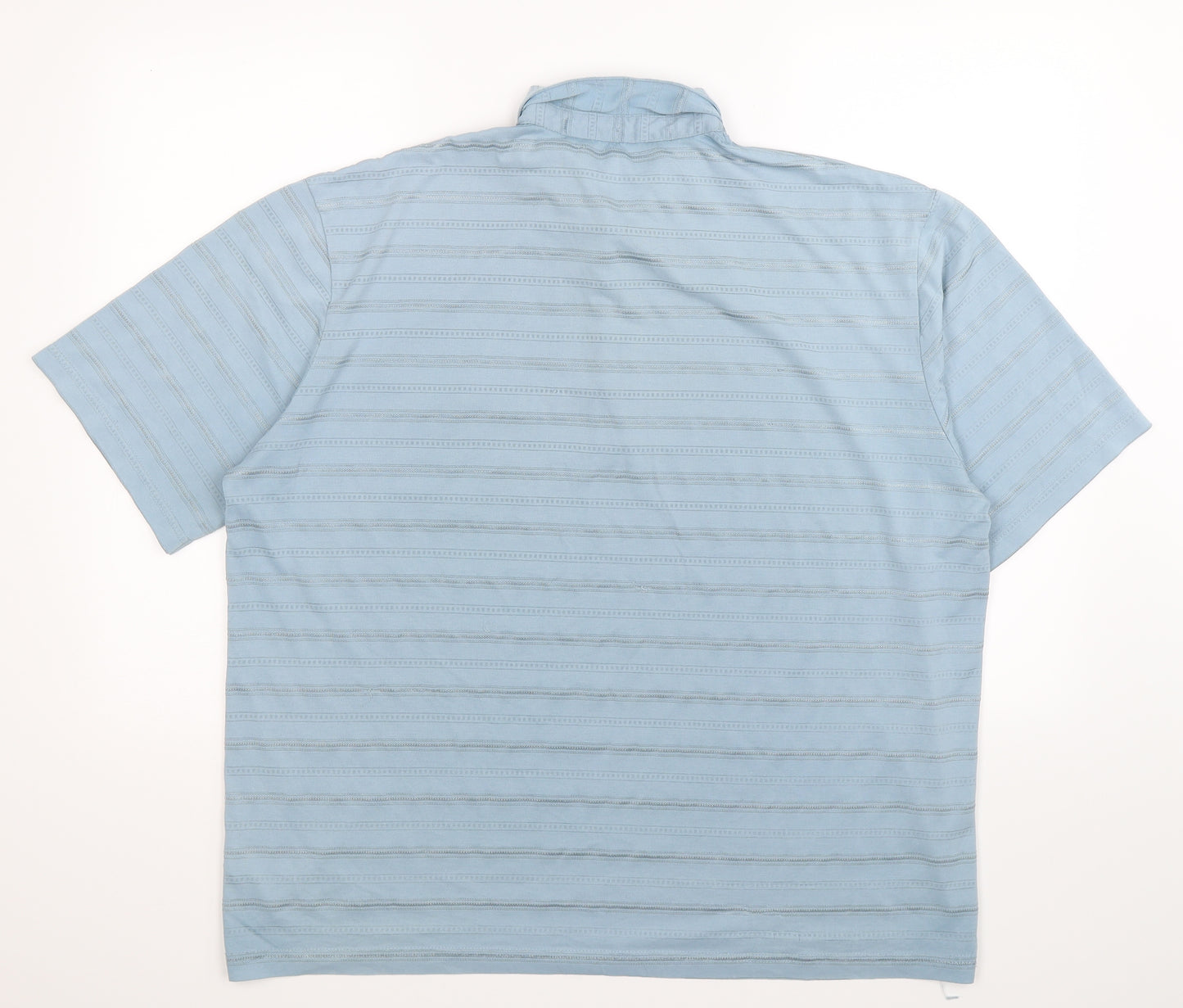 BHS Mens Blue Striped   Polo Size XL