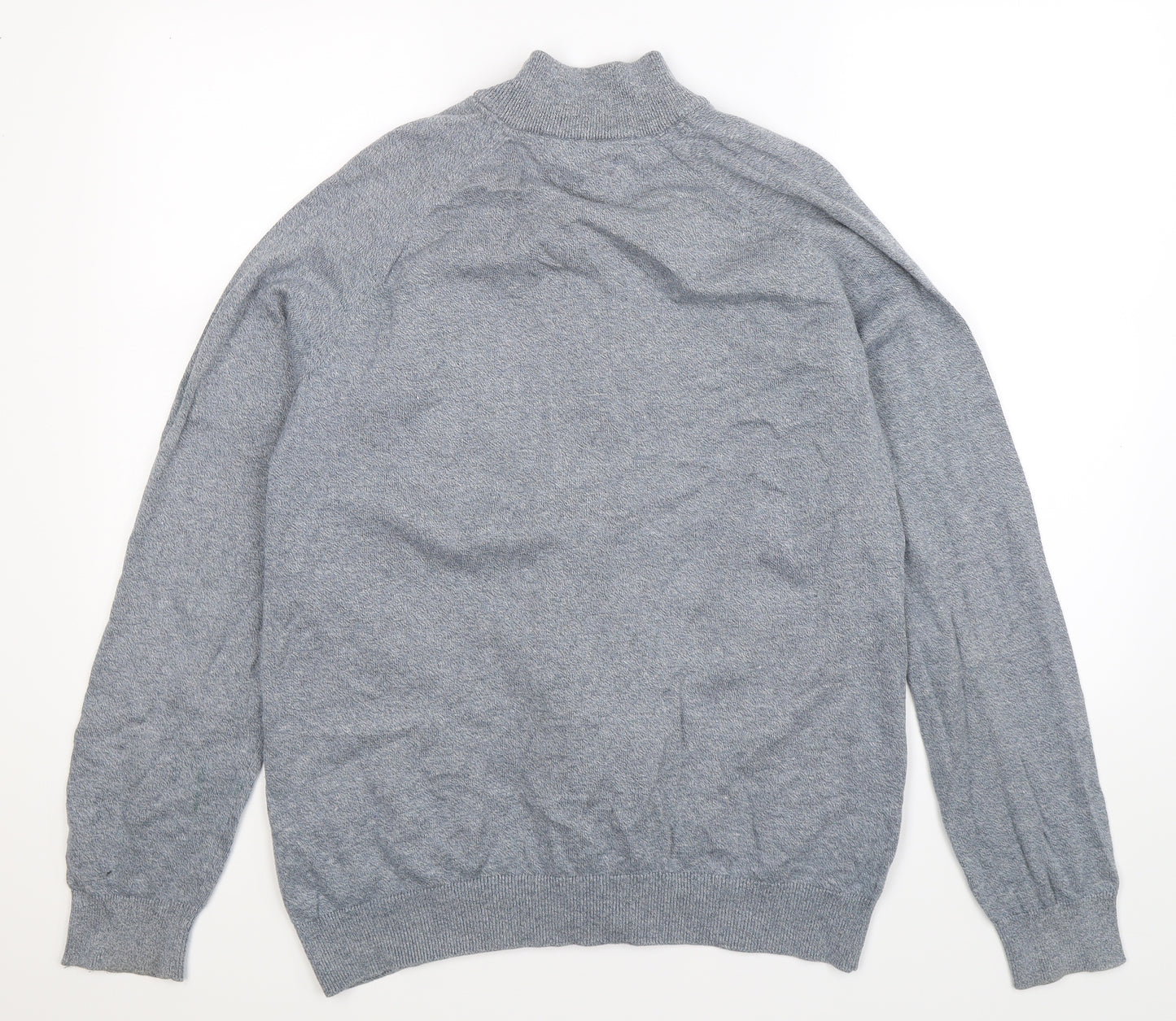 George Mens Grey  Knit Cardigan Jumper Size L