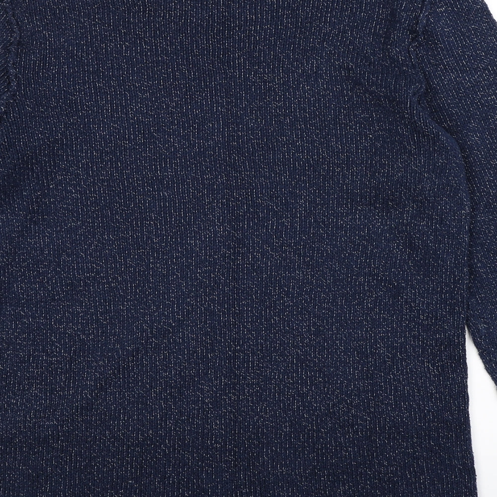 Divided Mens Blue  Knit Pullover Jumper Size M