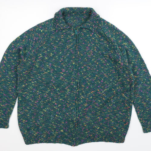 Preworn Womens Green  Knit Cardigan Jumper Size 26