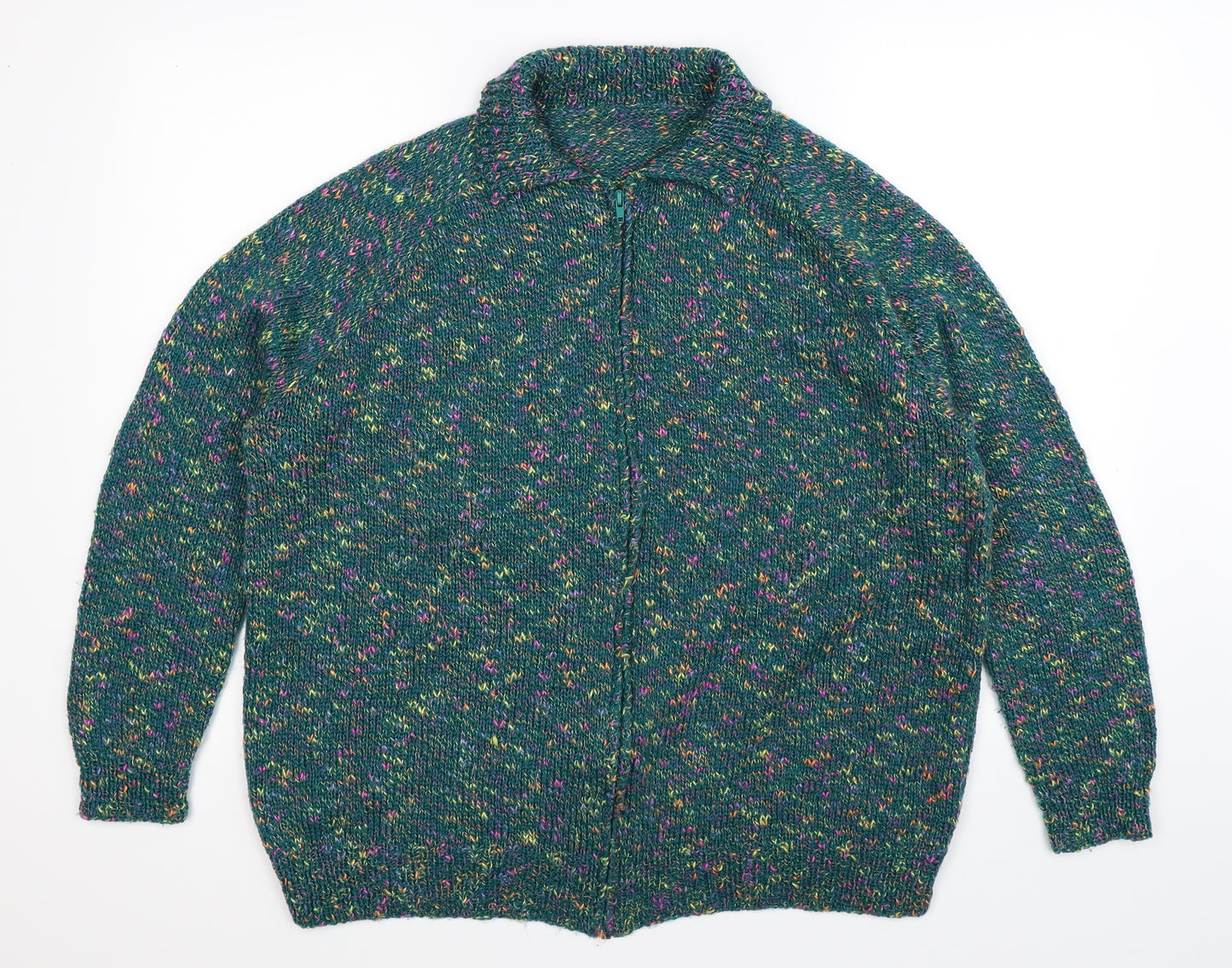 Preworn Womens Green  Knit Cardigan Jumper Size 26