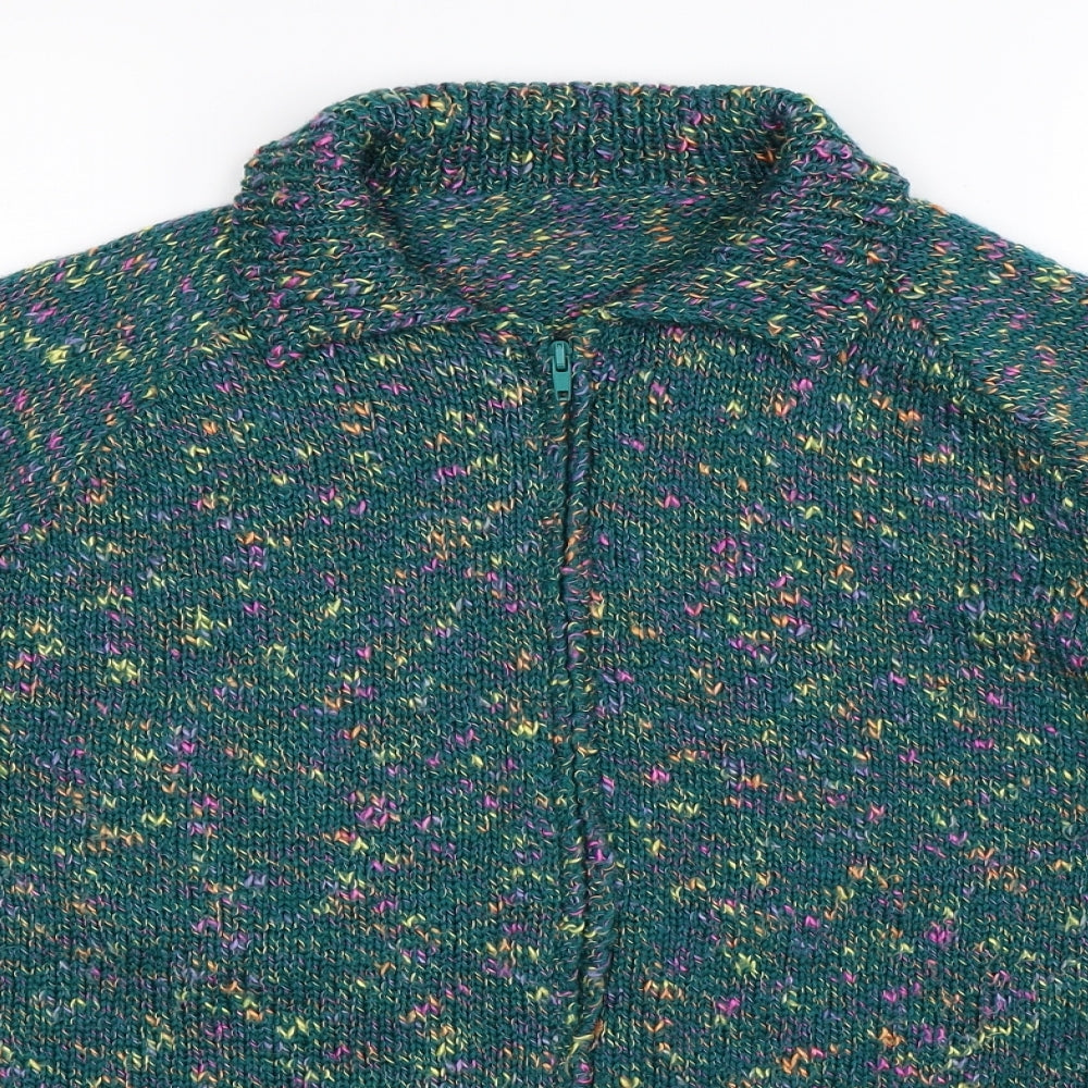 Preworn Womens Green  Knit Cardigan Jumper Size 26
