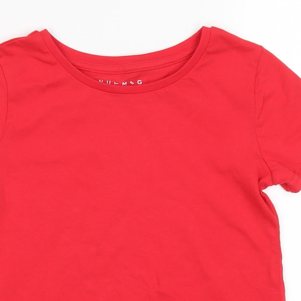 Nutmeg Girls Red   Basic T-Shirt Size 8-9 Years