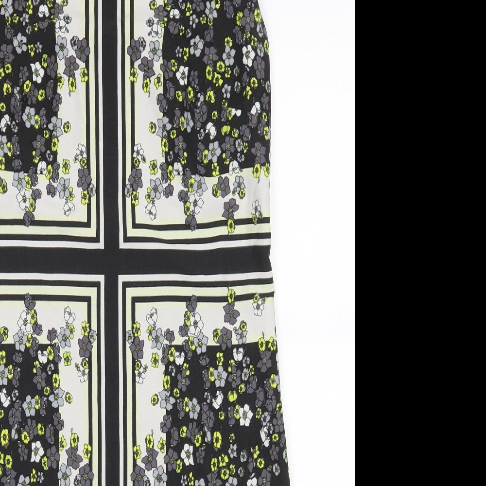 GREAT PLAINS Womens Grey Floral  A-Line  Size XS