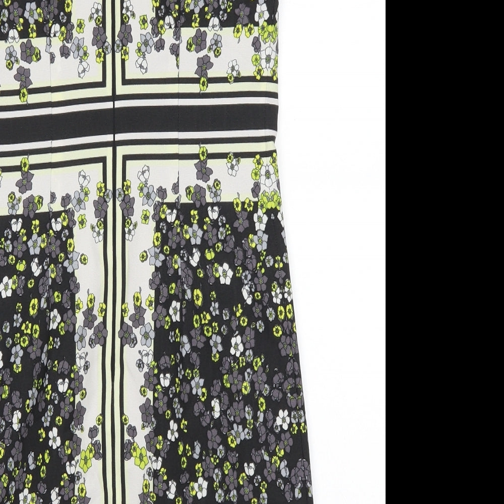 GREAT PLAINS Womens Grey Floral  A-Line  Size XS