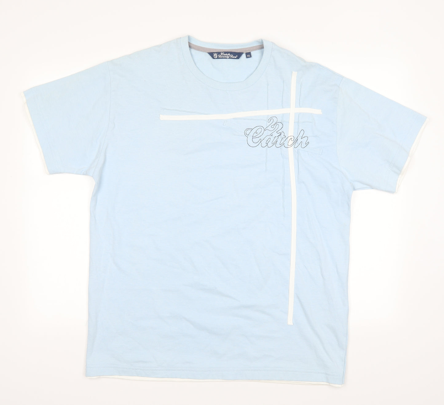 Catch 22 Mens Blue    T-Shirt Size XL