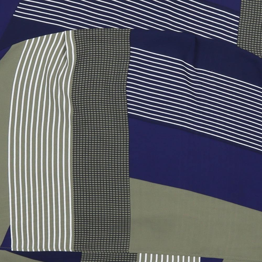 NEXT Womens Green Geometric  Basic Blouse Size 16