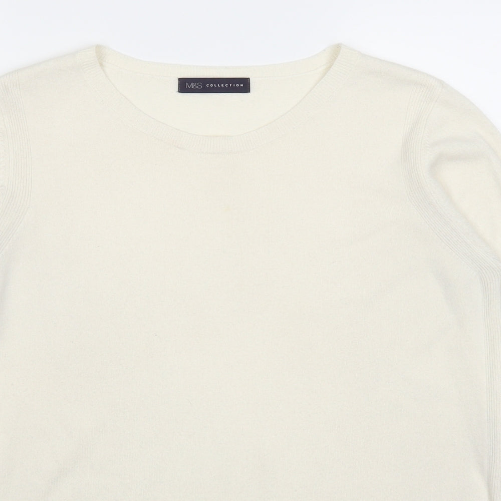 Marks and Spencer Womens Ivory   Pullover Jumper Size 12