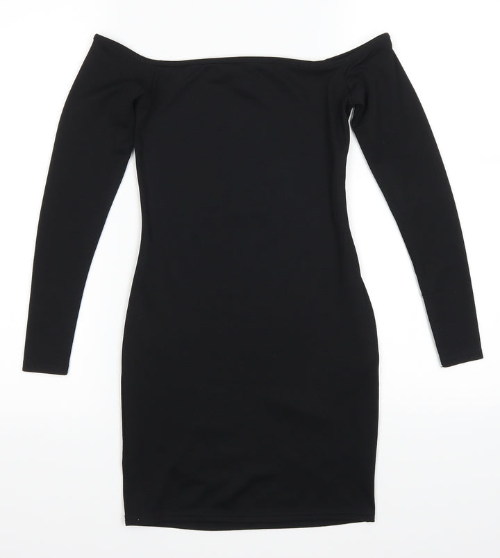 PRETTYLITTLETHING Womens Black Bodycon Size 6