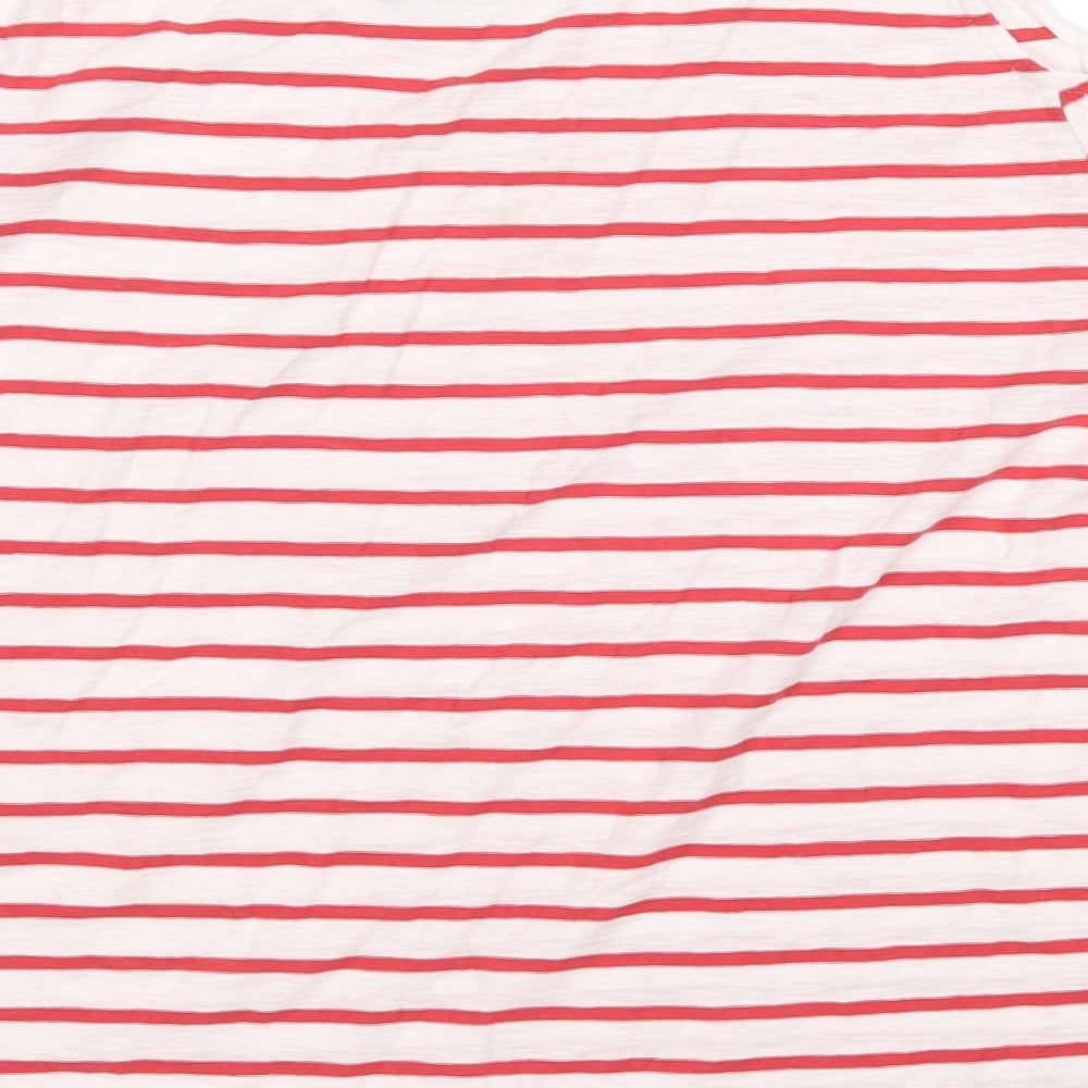 Pomodoro Womens Red Striped  Basic Blouse Size 10