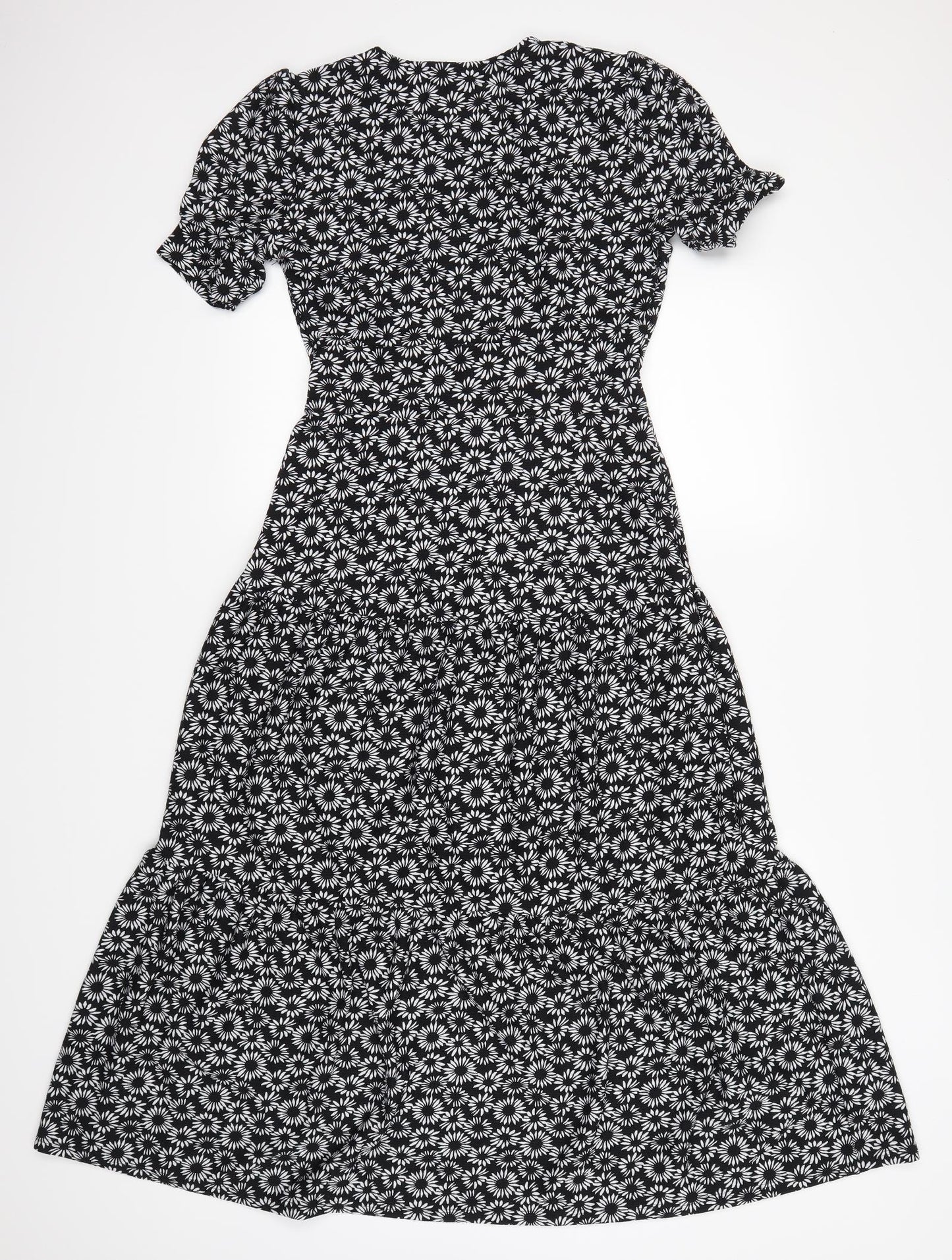 Topshop Womens Black Floral  Maxi  Size 10