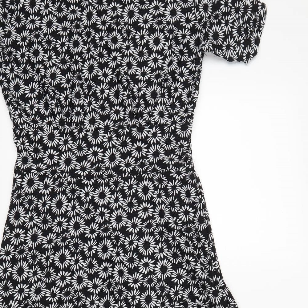 Topshop Womens Black Floral  Maxi  Size 10