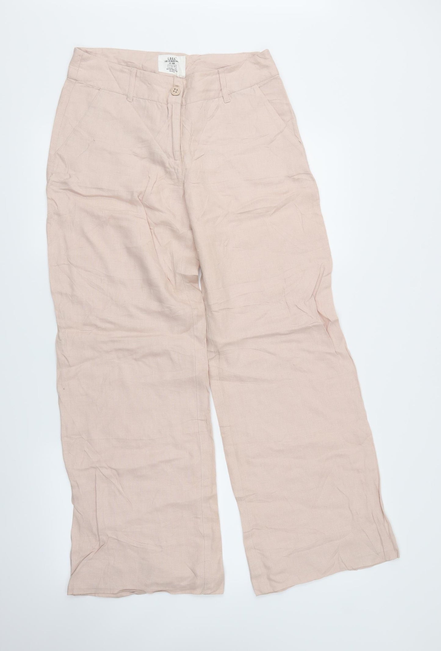 Logg Womens Pink   Trousers  Size 8 L29 in