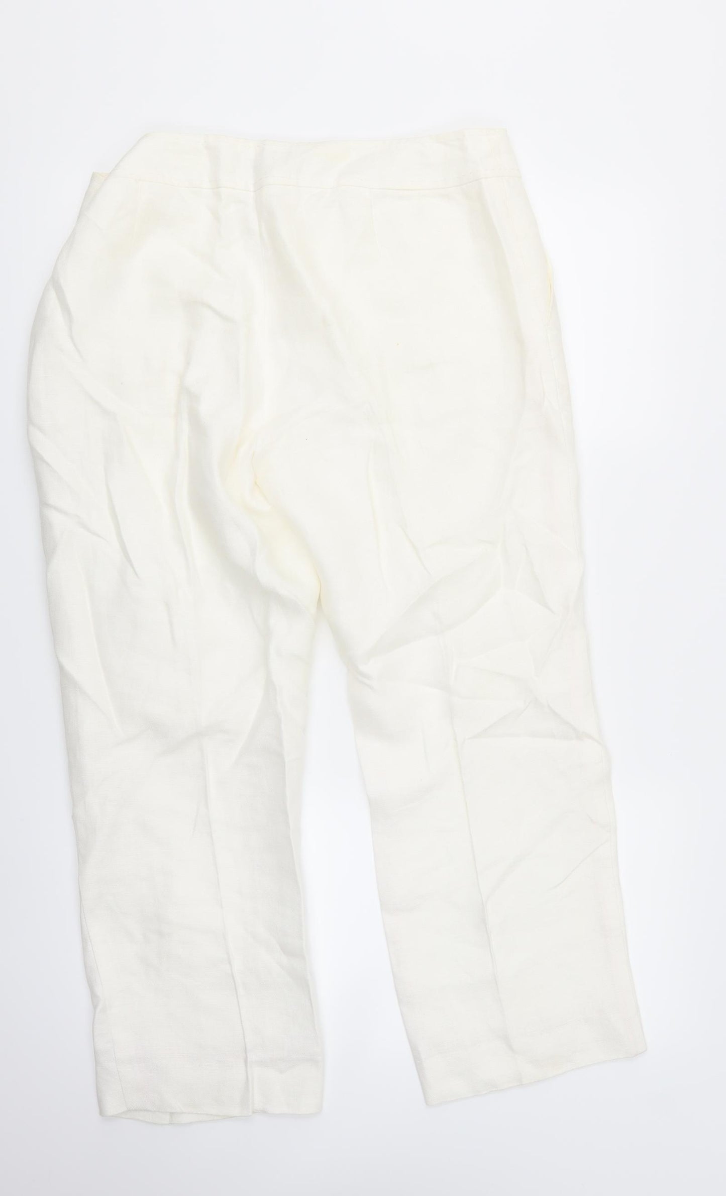 EAST Womens White   Trousers  Size 14 L26 in