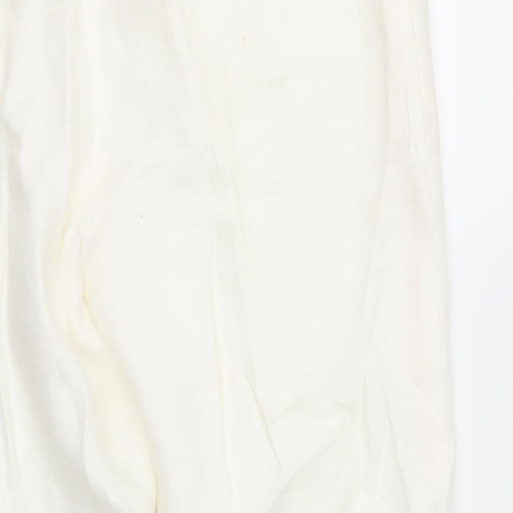 EAST Womens White   Trousers  Size 14 L26 in