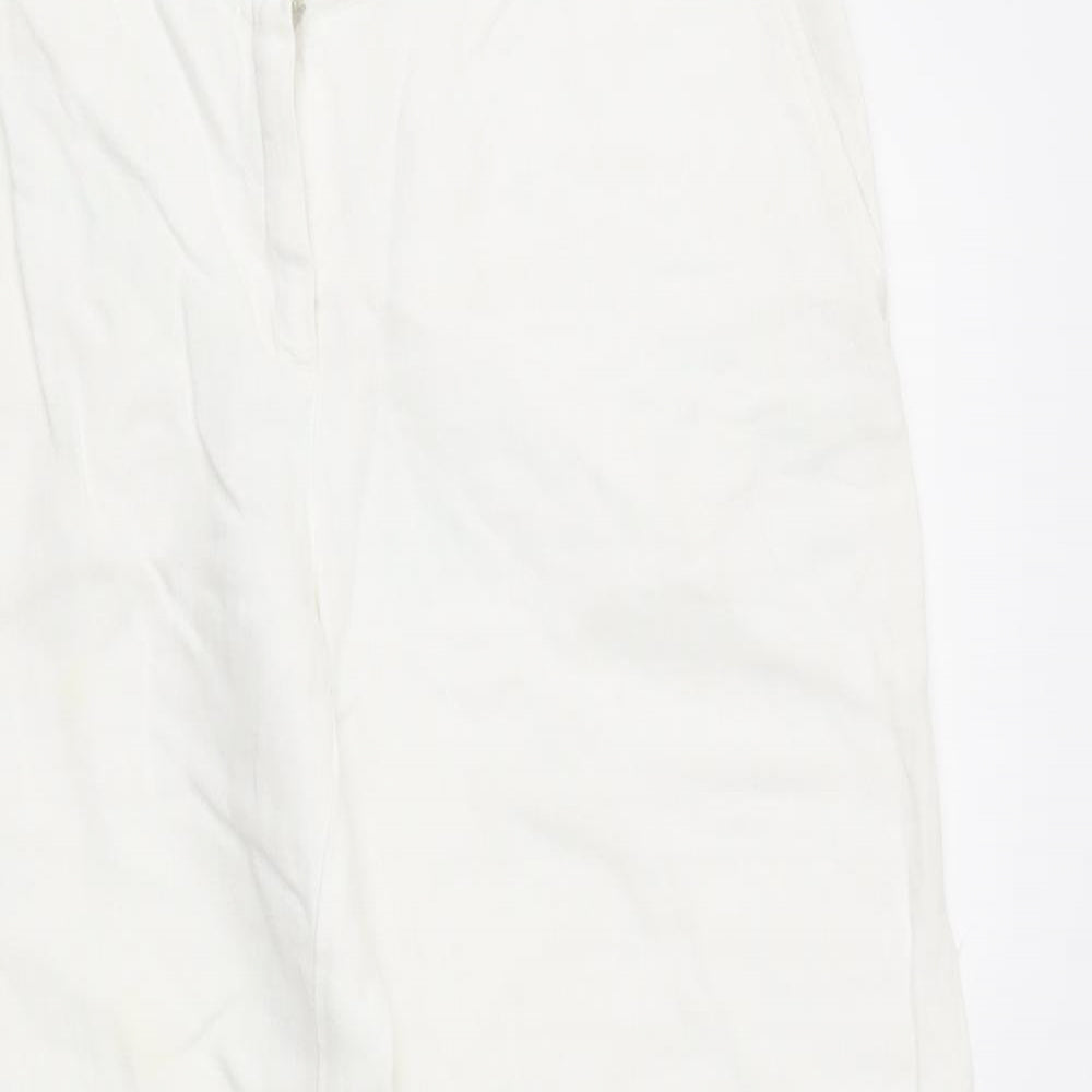 Preworn Womens White   Trousers  Size 12 L27 in