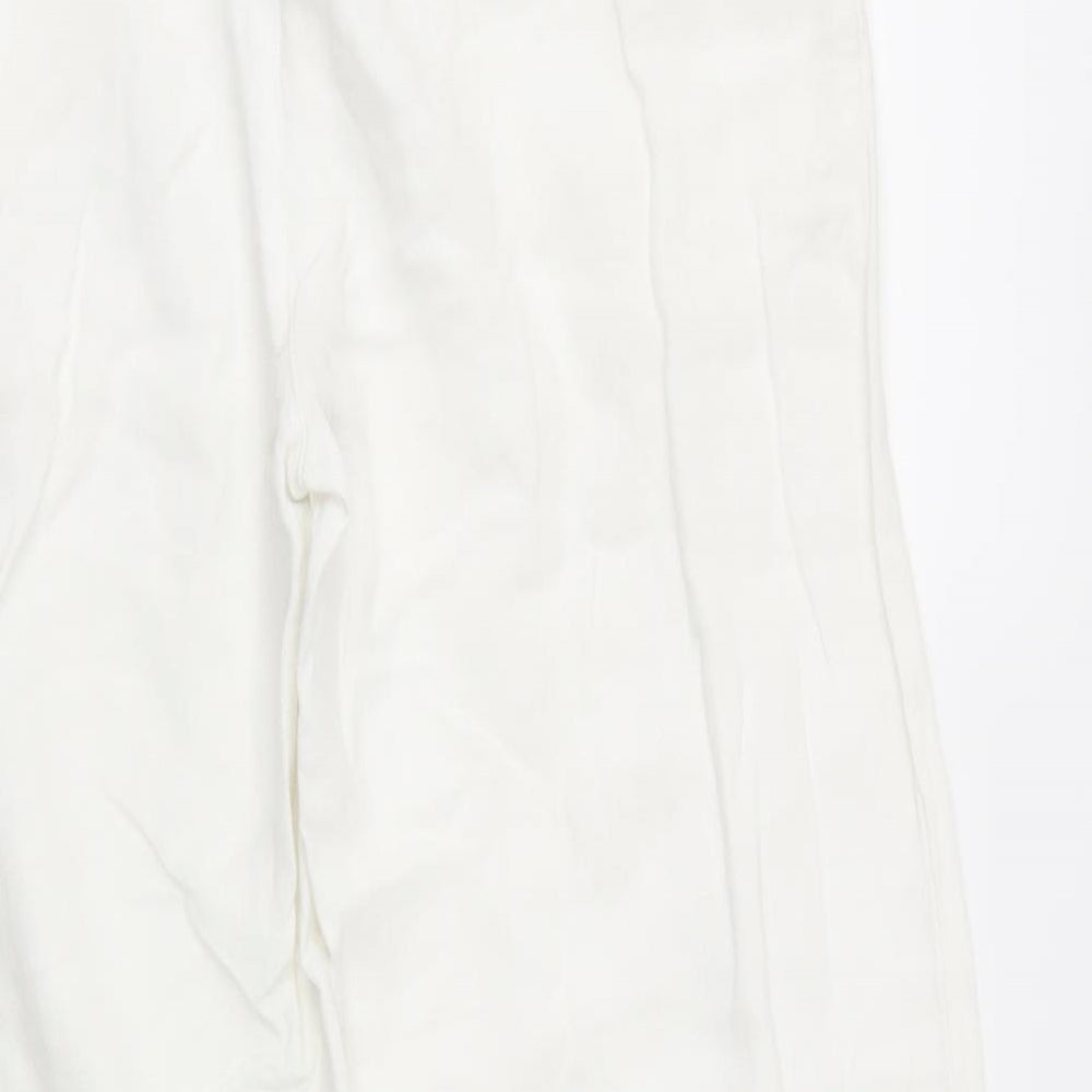 Preworn Womens White   Trousers  Size 12 L27 in