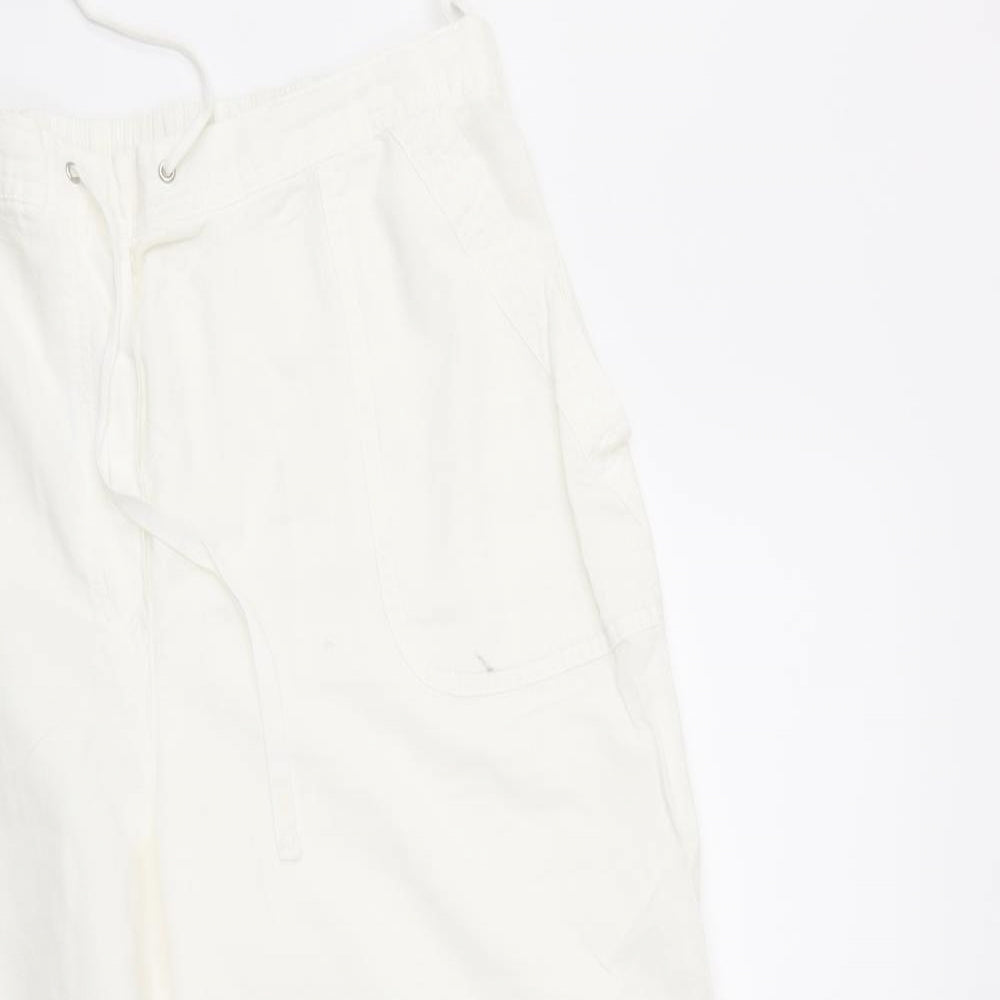 Klass Womens White   Cropped Trousers Size 16 L23 in