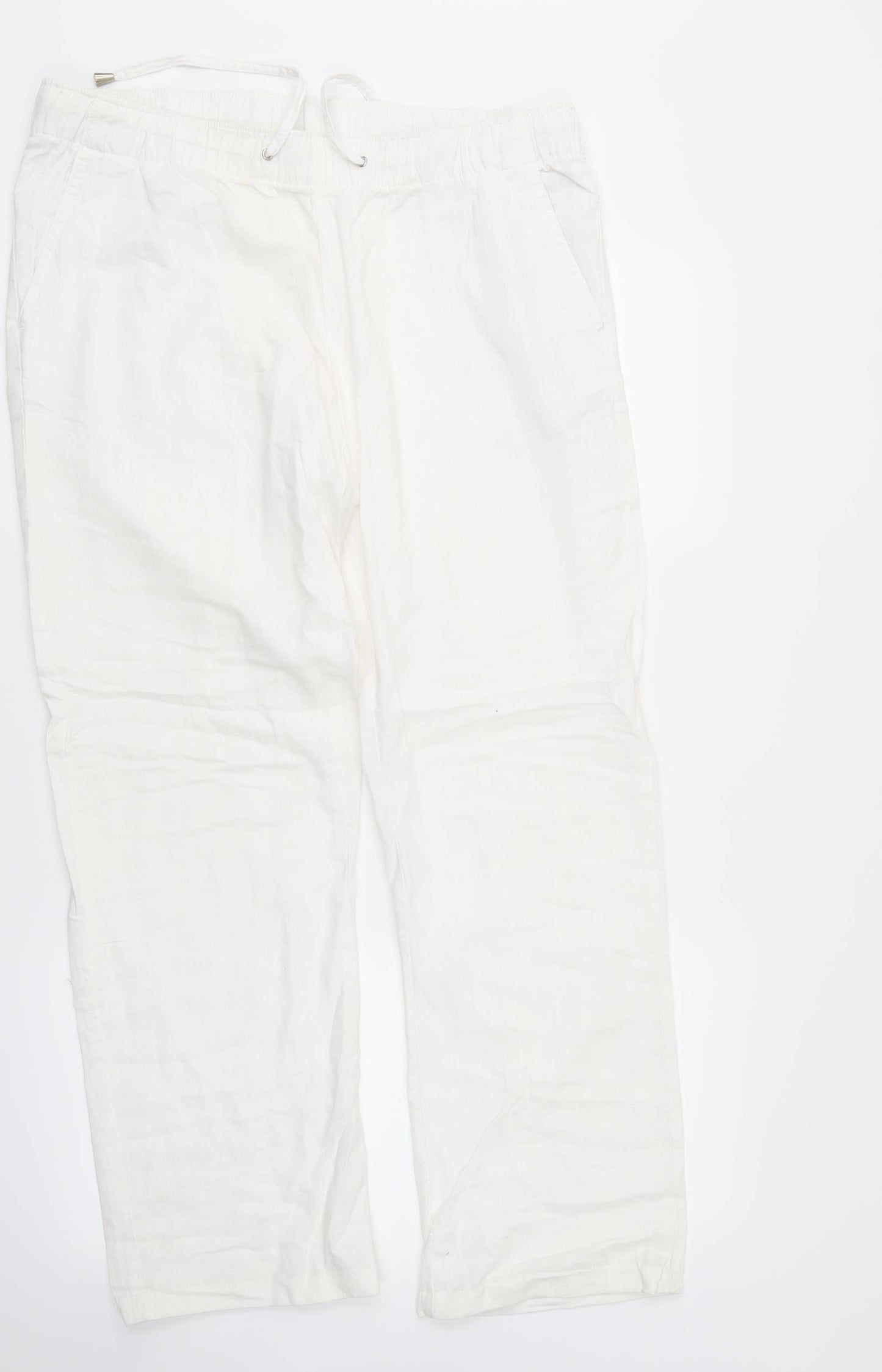ESMARA Womens White   Cargo Trousers Size 18 L30 in