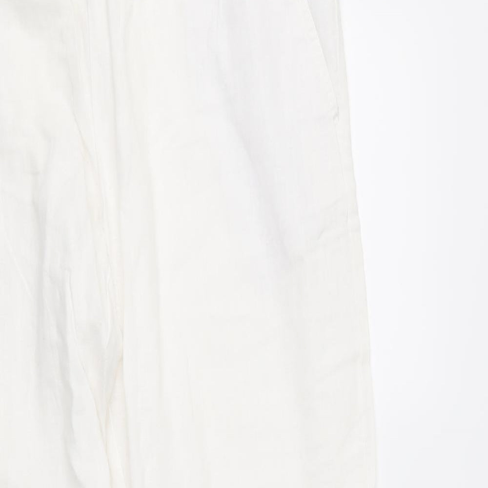 ESMARA Womens White   Cargo Trousers Size 18 L30 in