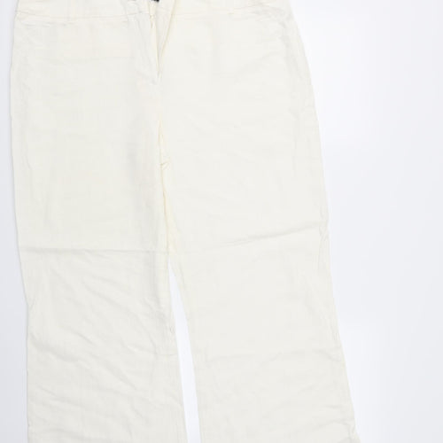 Debehams Womens White   Trousers  Size 16 L26 in