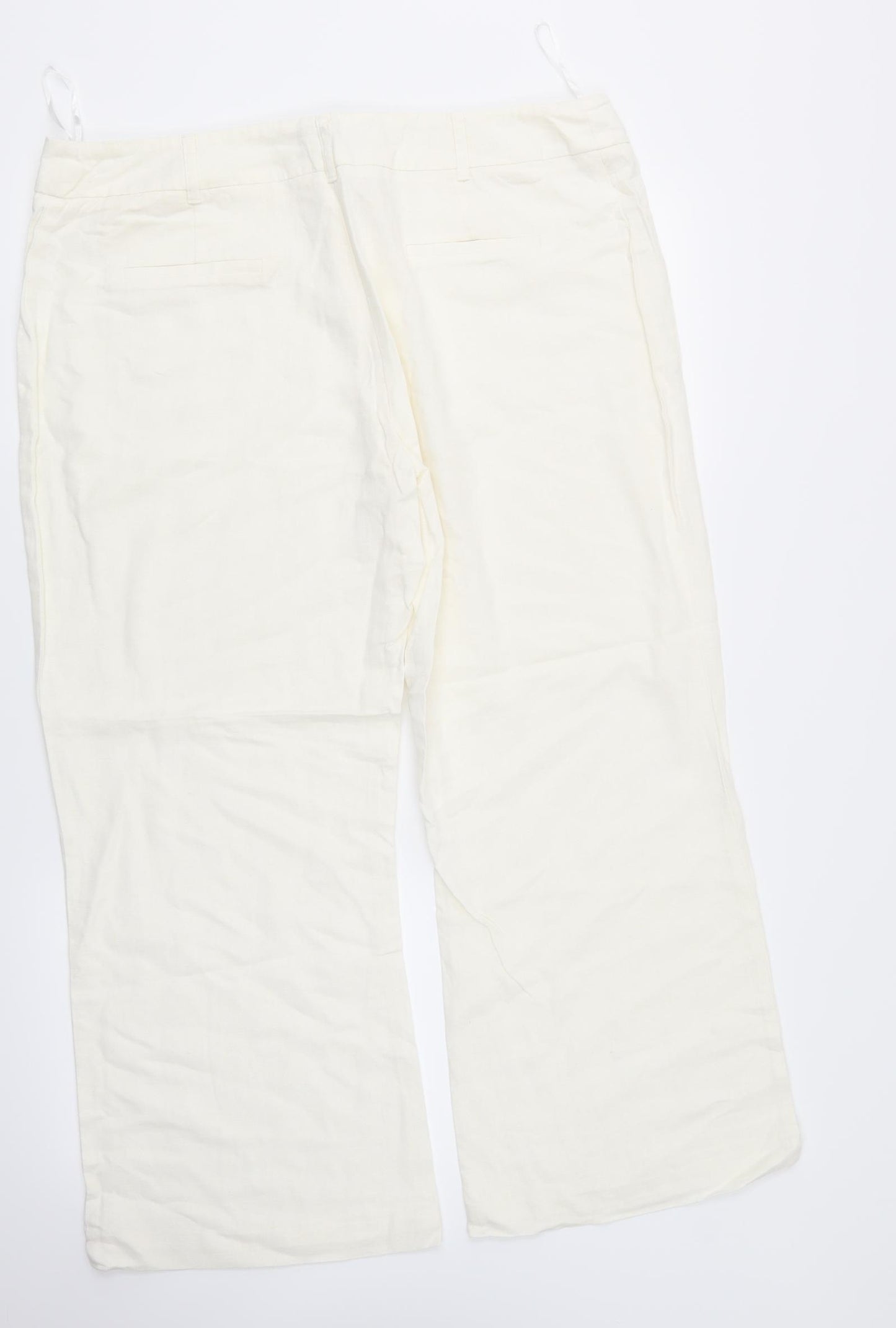 Debehams Womens White   Trousers  Size 16 L26 in