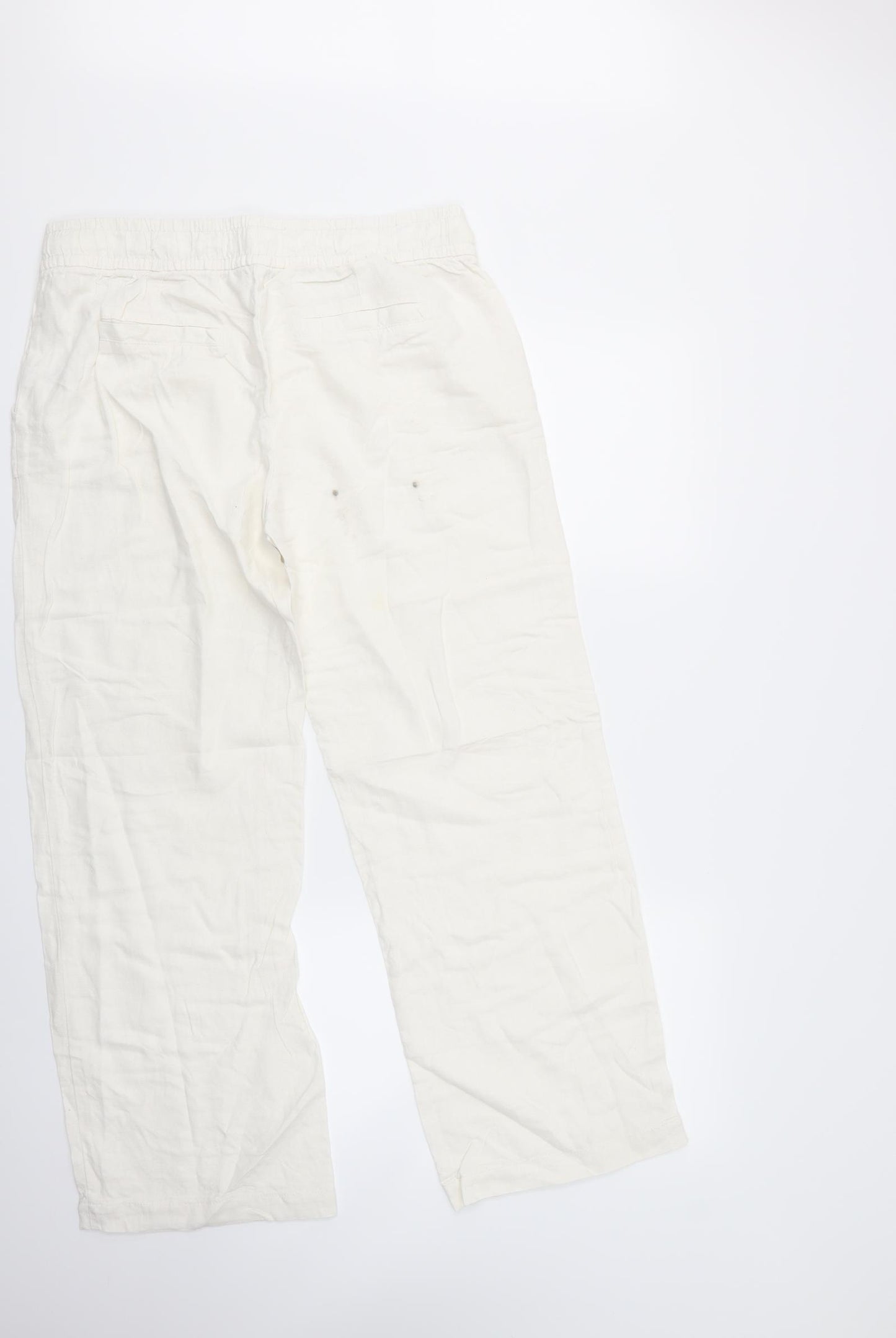 George Womens White   Trousers  Size 12 L28.5 in