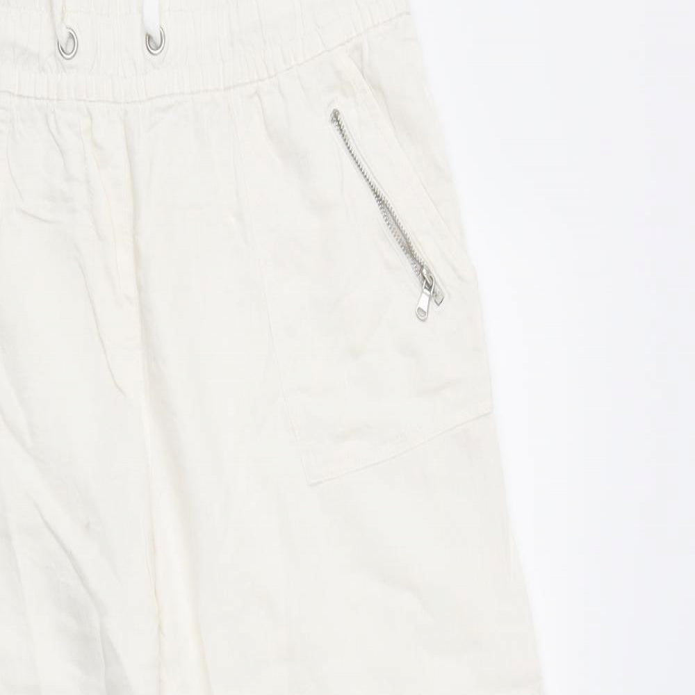 George Womens White   Trousers  Size 12 L28.5 in