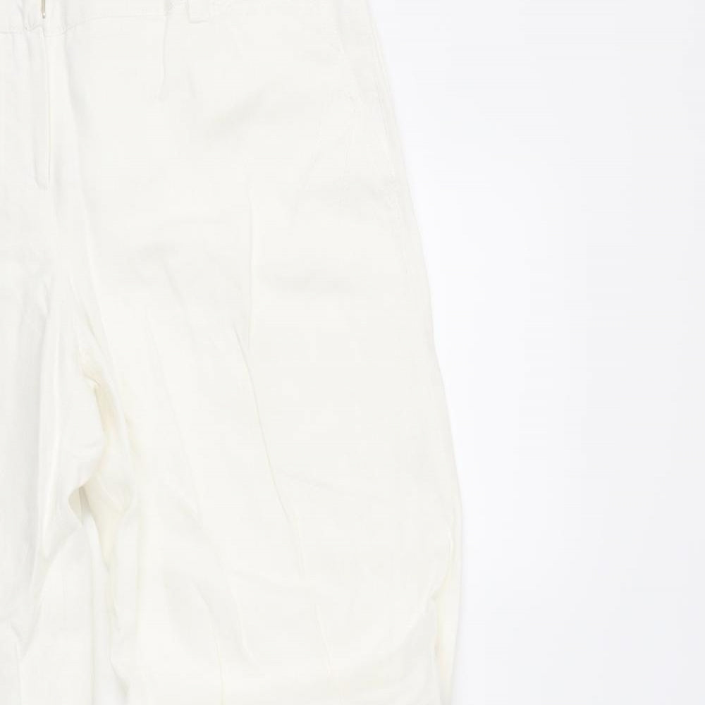 NEXT Womens White   Trousers  Size 14 L30 in