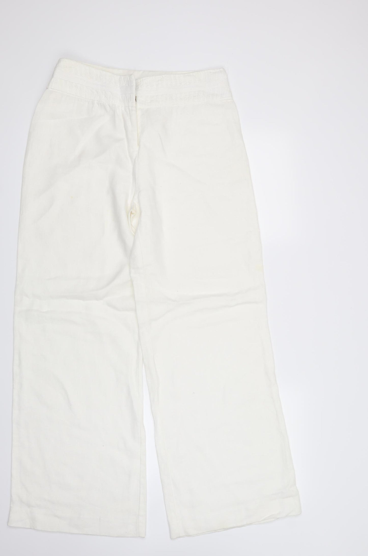 Per Una Womens White   Trousers  Size 12 L30 in