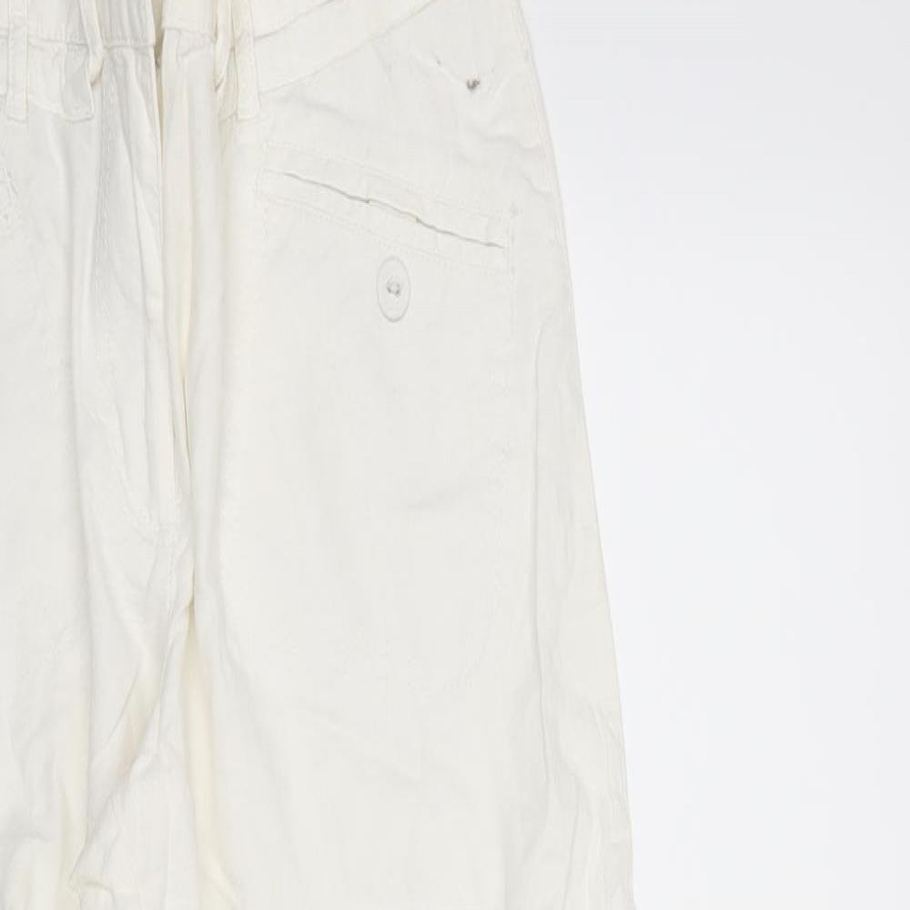 NEXT Womens White   Trousers  Size 12 L31.5 in
