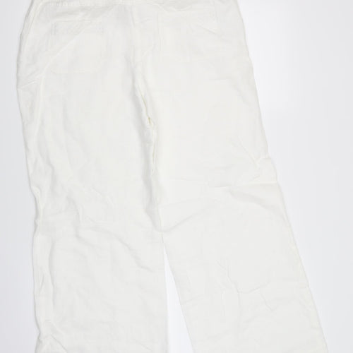 Per Una Womens White   Trousers  Size 12 L27.5 in