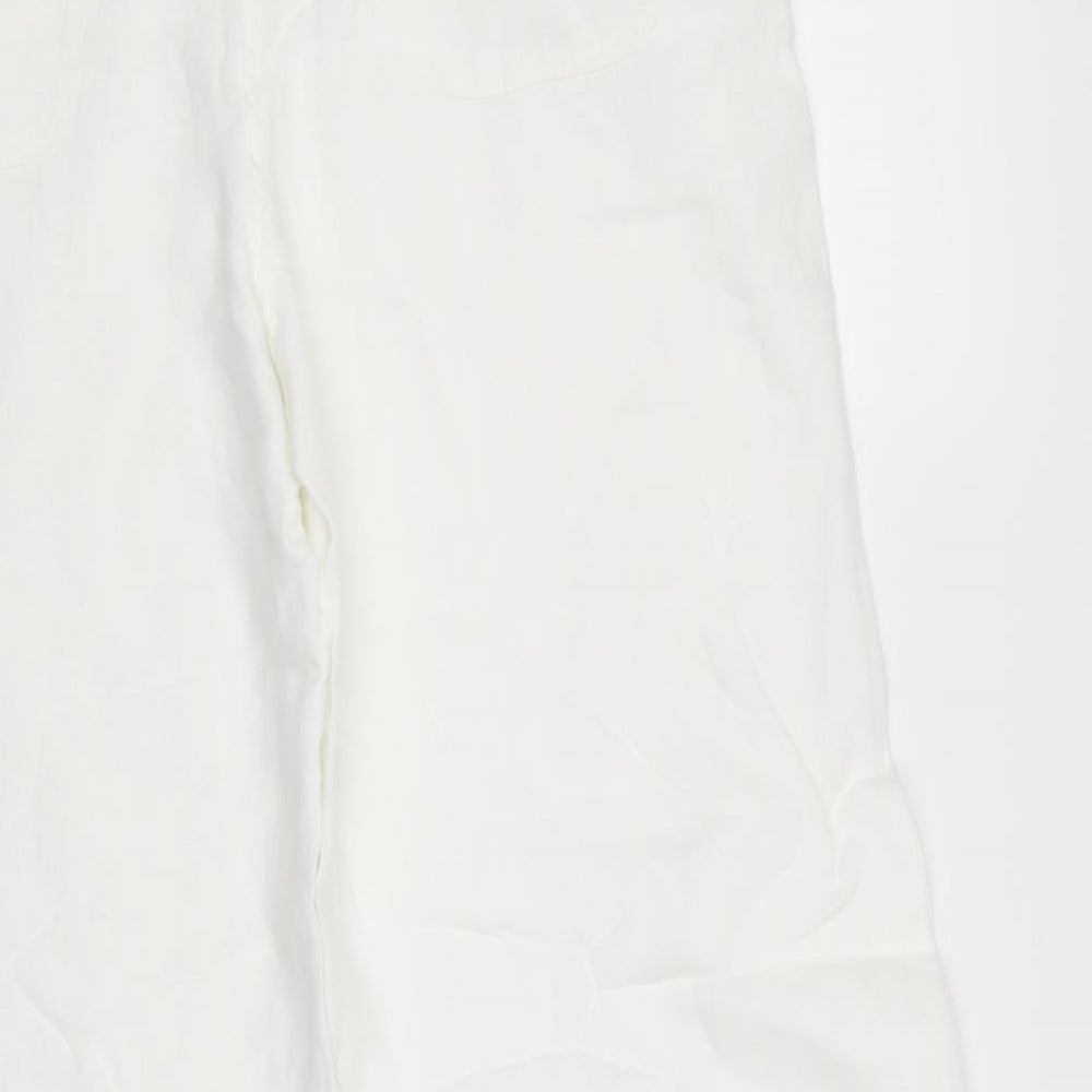 Per Una Womens White   Trousers  Size 12 L27.5 in
