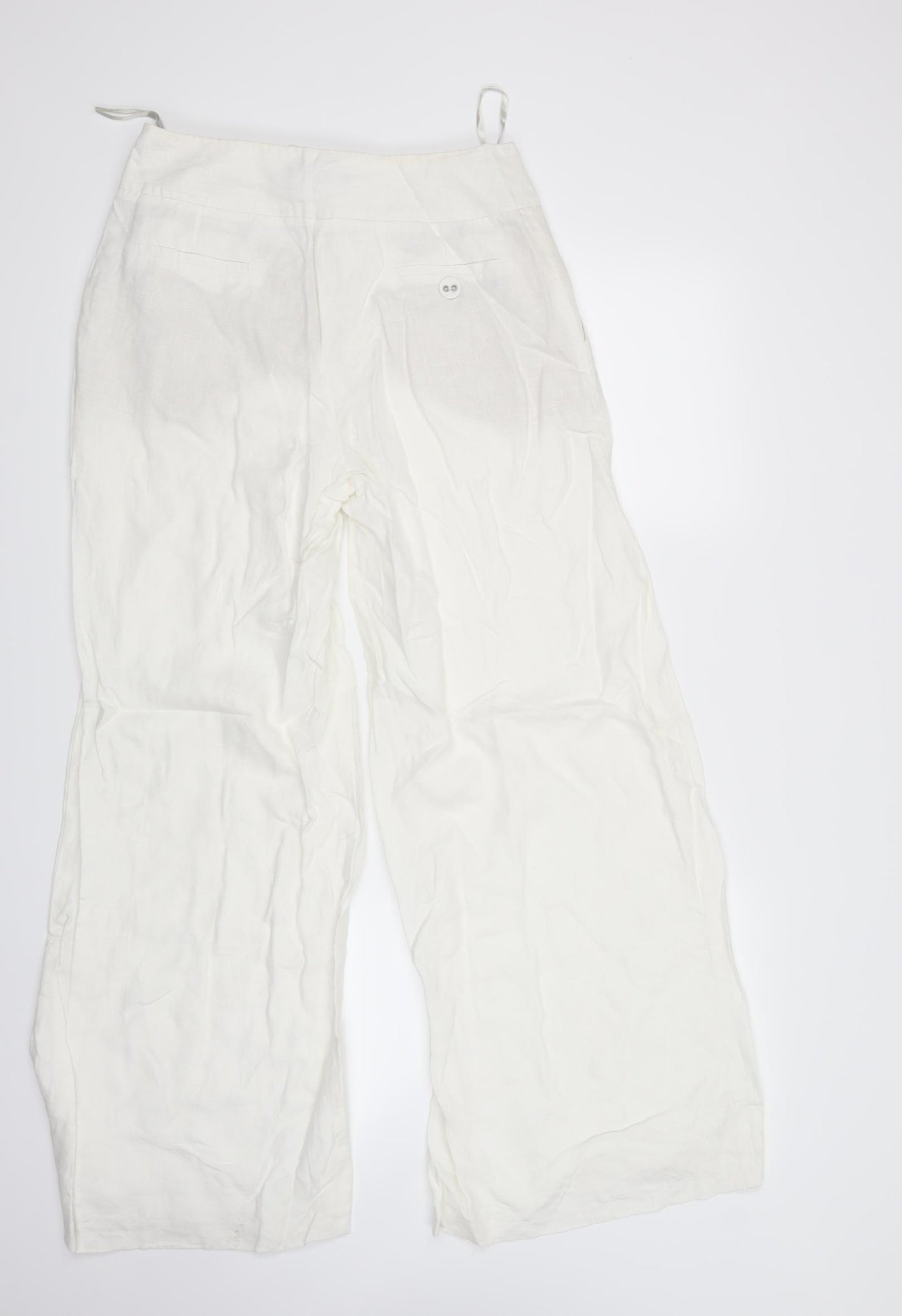Marks and Spencer Womens White   Trousers  Size 8 L29.5 in