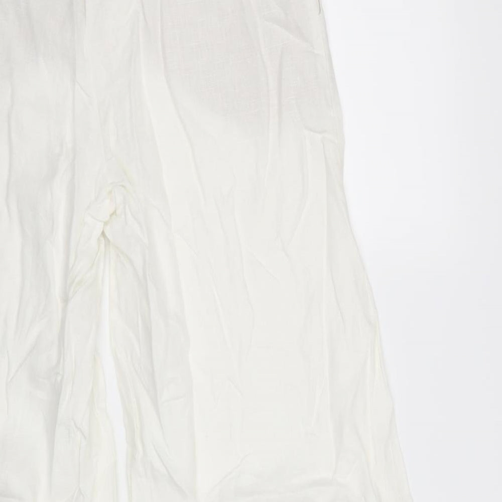 Marks and Spencer Womens White   Trousers  Size 8 L29.5 in