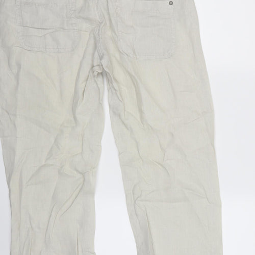 Indigo Womens Ivory   Trousers  Size 12 L29 in