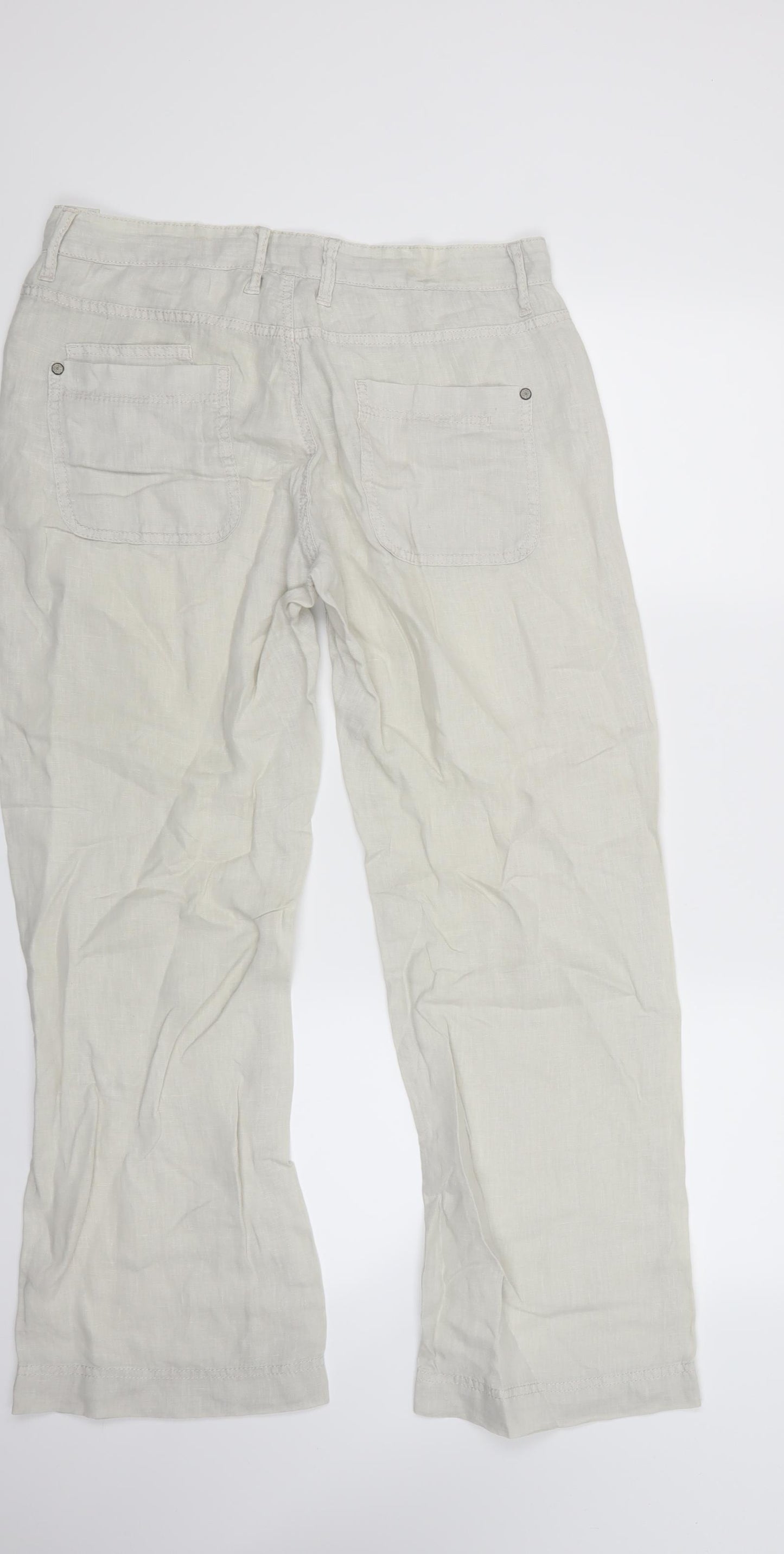Indigo Womens Ivory   Trousers  Size 12 L29 in