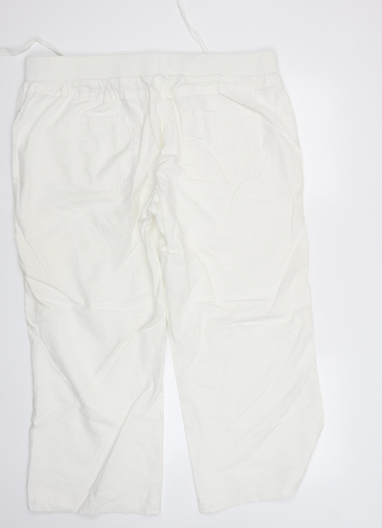 George Womens White   Cropped Trousers Size 20 L26 in