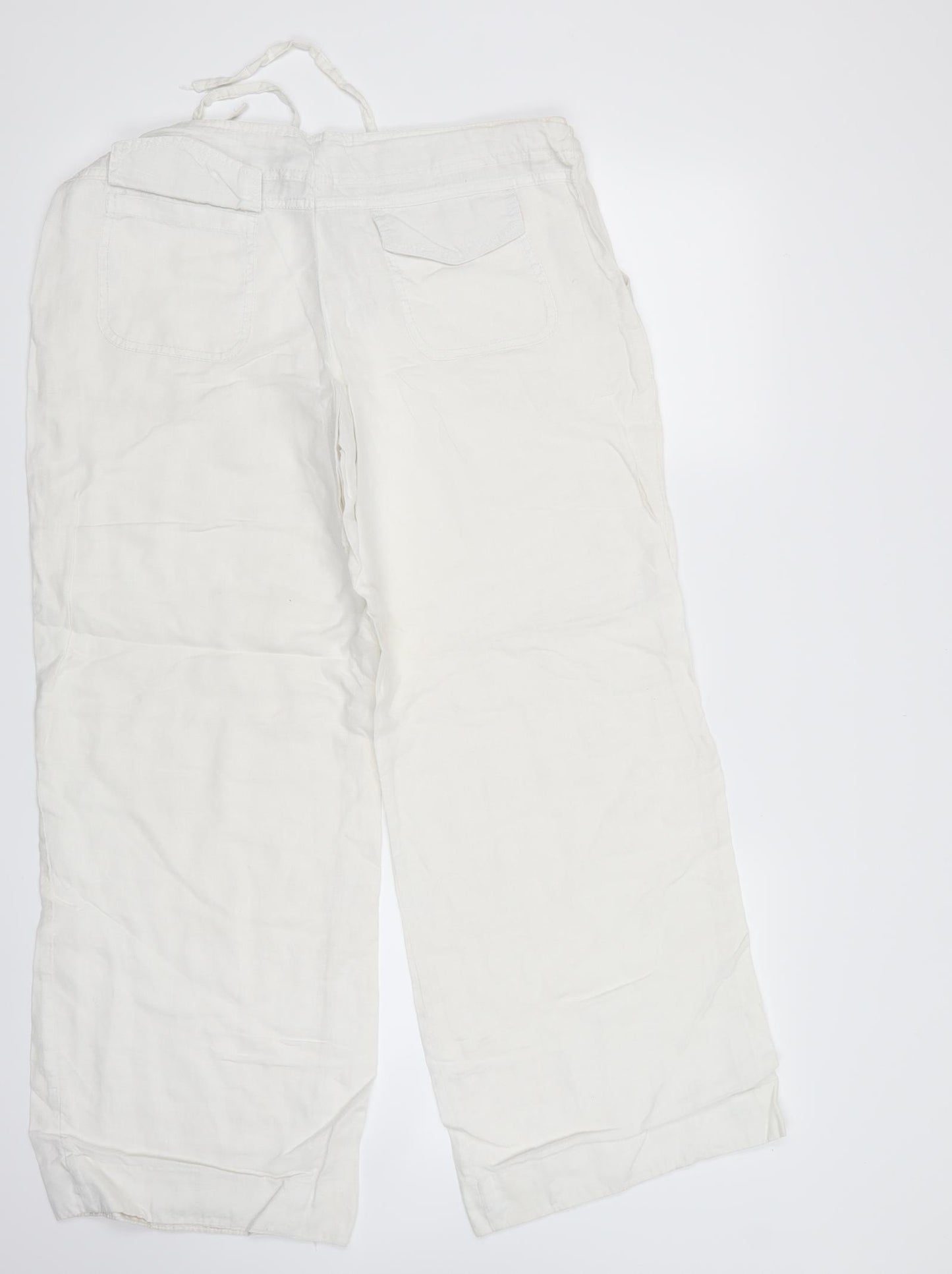 Atmosphere Womens White   Cropped Trousers Size 12 L27 in