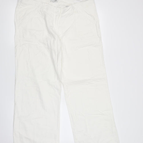NEXT Womens White   Trousers  Size 14 L30 in