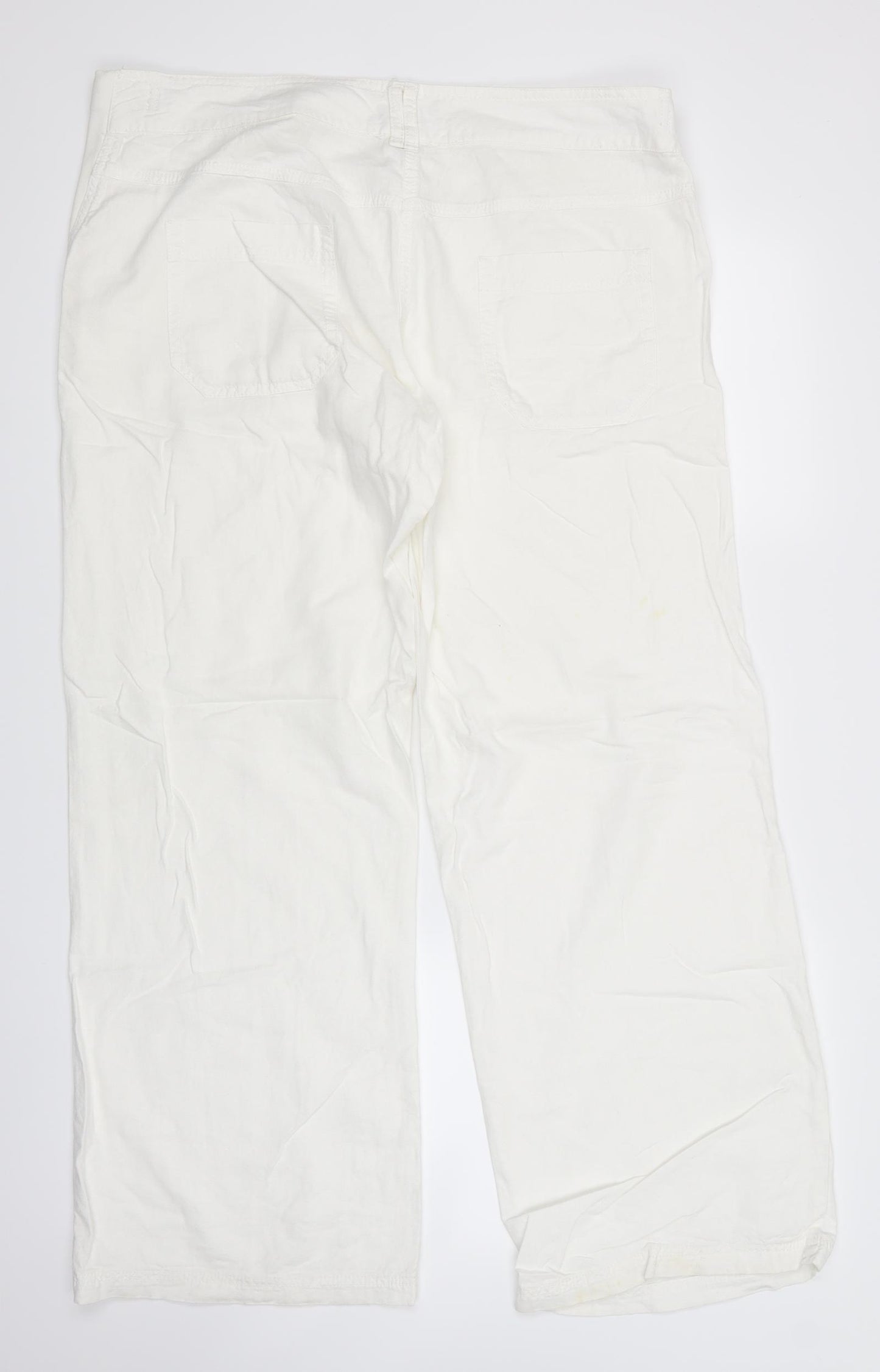 NEXT Womens White   Trousers  Size 14 L30 in
