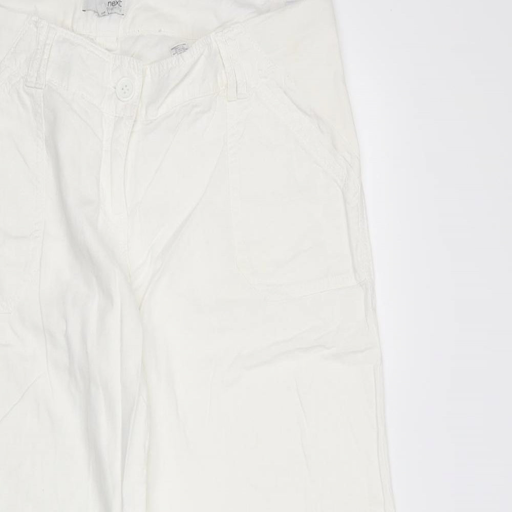 NEXT Womens White   Trousers  Size 14 L30 in