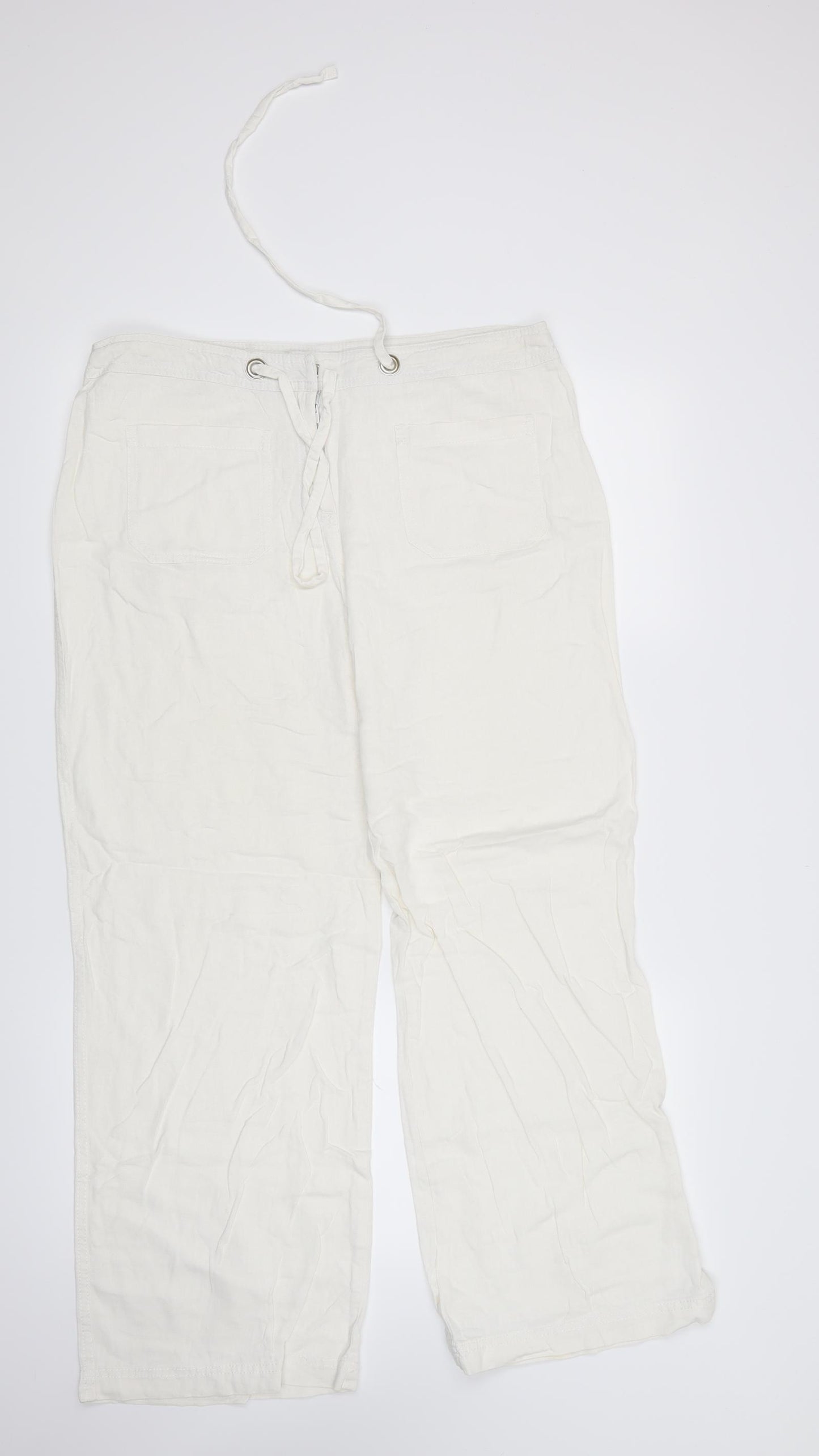 Papaya Womens White   Trousers  Size 12 L29 in