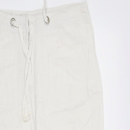 Papaya Womens White   Trousers  Size 12 L29 in