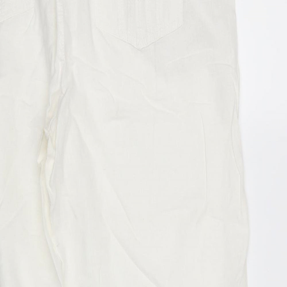 Wallis Womens White   Trousers  Size 14 L29 in