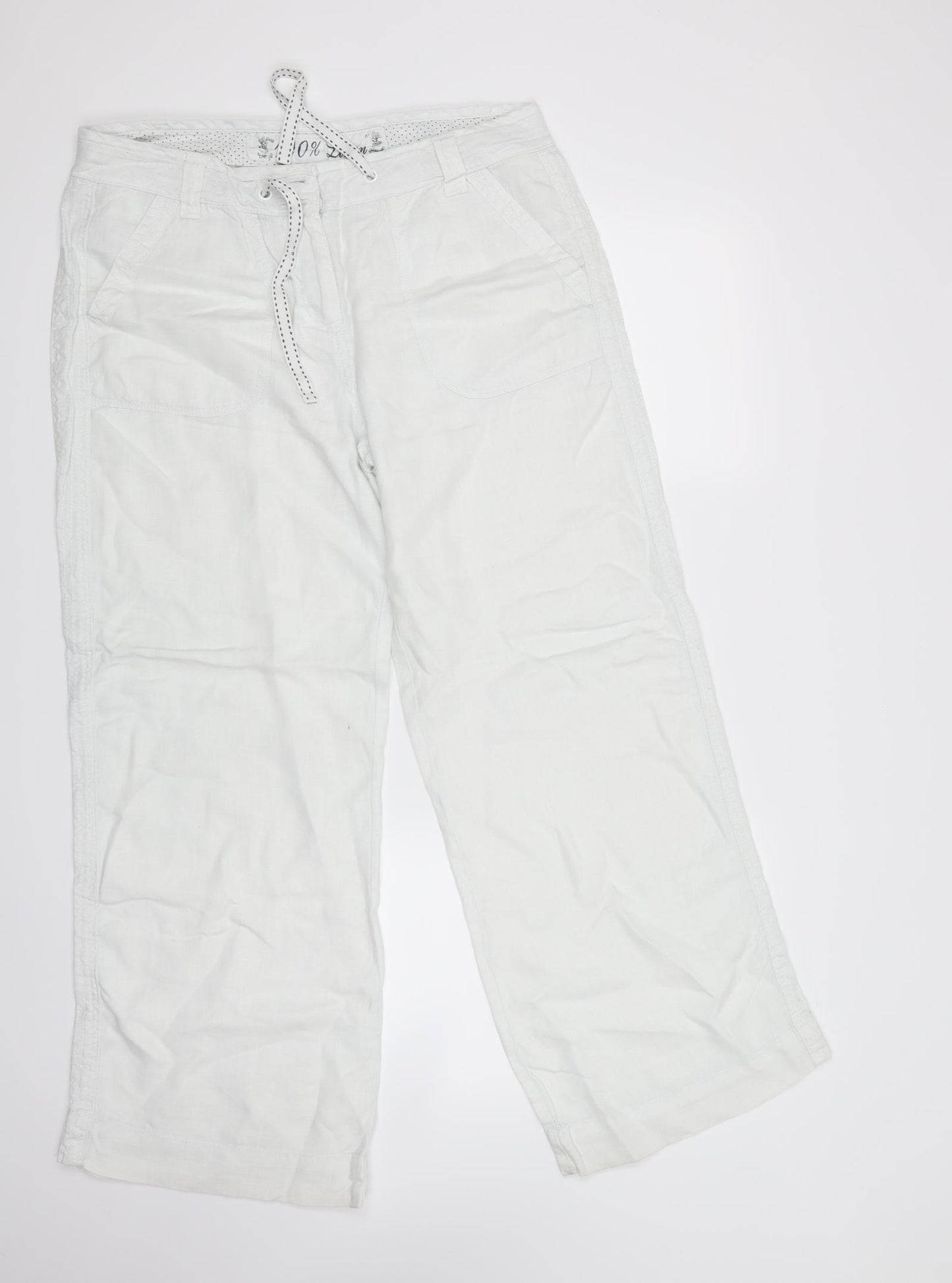 George Womens White   Trousers  Size 12 L28.5 in