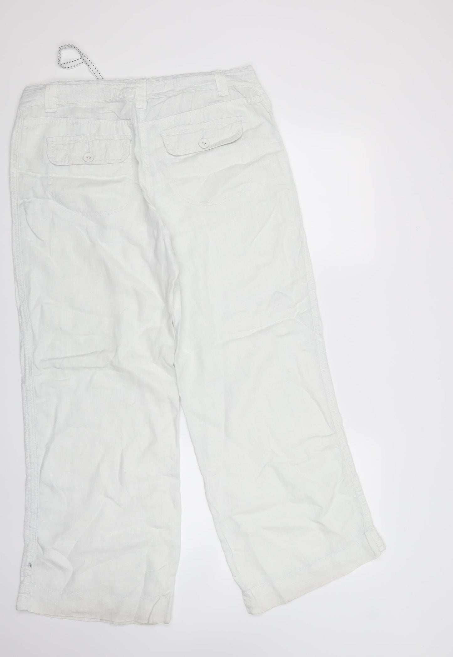 George Womens White   Trousers  Size 12 L28.5 in
